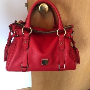 Dooney & Bourke Red Samba Leather Satchel. Moving! My loss is your gain.
